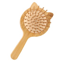 Gorise Bambus-Haarbürste, Mini-Haarbürsten, süße antistatische Kopfhautbürste, geeignet für Mädchen und Frauen