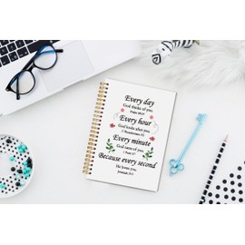 WNAGT Christian Spiral Notebook 5.5x8.3, Jeremiah 31:3 Bible Journaling Notebooks, Church Notes Journal, Bible Verse Notebooks for Note Taking, Religious Scripture Journals for Writing