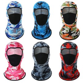 UV Protection Riding Mask & Hat - Lycra Ice Silk Breathable Sun Shield Size/Desert Python Pattern 10ea