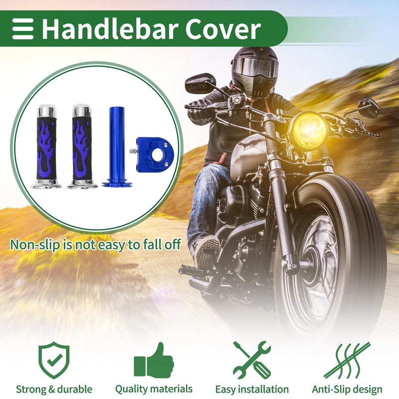 A ABSOPRO 7/8" 22mm 15/16" 24mm Motorcycle Hand Grips Cover