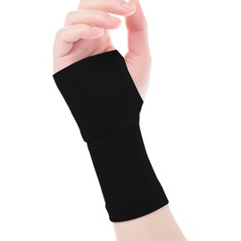 Breathable Compression Wrist Sleeves for Arthritis Support & Joint Pain Relief, Moisture-Wicking Unisex Wrist Brace for Carpal Tunnel, Gym, Sports, Office – Adjustable Comfort Fit for Men & Women (Black, X-Large)