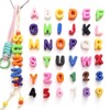Colourful Large Hole Acrylic Numbers Letter Beads for Key Chains