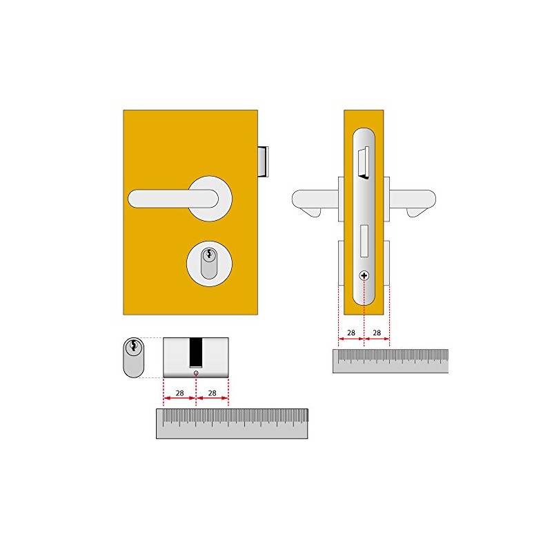CISA Oval Brass Cylinders 08210/02 55 – 22 x 22