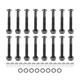 PATIKIL Skateboard Hardware Kit, Includes 16pcs 1-1/8" Desk Mounting Screws 16pcs Axle Nuts 8pcs Spacers 16pcs Washers for Skateboard Truck Wheel, Black