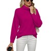 Jouica Women Casual Turtleneck Batwing Sleeve Chunky Oversized Ribbed Knit