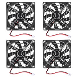AITRIP 4PACK 80mm Fan 80 x 15mm 12V Computer Fan 8CM PC Fan DC 12V Case Fan 2800 RPM Axial Cooling Fan for Cooling PC Computer Case CPU