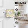 HIEMEY Passage Glass Door Knobs Interior, Round Clear Bubble Crystal