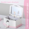 Jozen Gift Medium Ballerina Musical Jewelry Box with Mirror and
