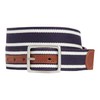 vineyard vines Reversible Leather Heritage Stripe Belt, Nautical Navy, 44