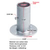 GBGS 4 Pcs Chain Link Fence Post Floor Flanges,fot 1-5/8"