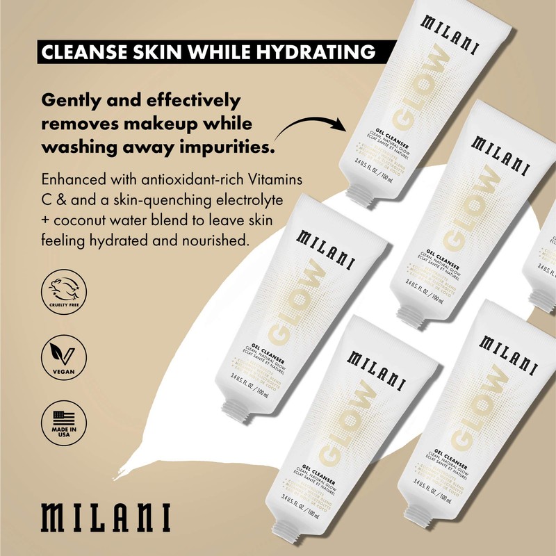 Milani Glow Gel Cleanser - Face Cleanser for a Hydrating
