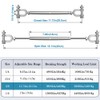 hannger Turnbuckle, 2 Pack 3/8" (M10) 304 Stainless Steel Turnbuckles