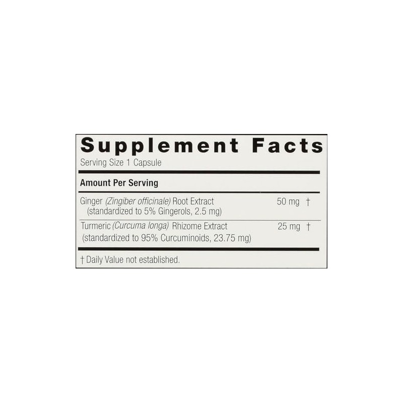 Nature's Answer Extracaps Turmeric and Ginger Vegetarian Capsules, 90-Count