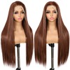 BABEHERS 13X6 Auburn Brown Glueless Wig Synthetic Long Straight Lace