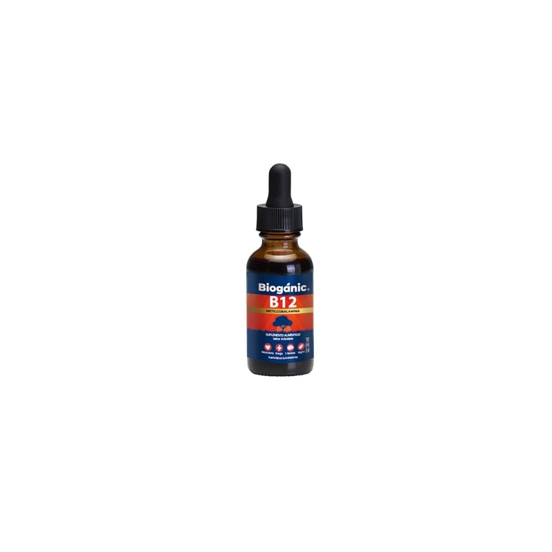 Vitamina B12 Líquida Sublingual Bioganic | Metilcobalamina | Suplemento Alimenticio