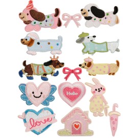 HydroSurgeX 14 Pcs Patches for Jeans Western Iron On Patches Knee for Boys Kids Pants Bulk Jacket Cute Punk Heart Embroidered for Clothes Backpack Hats Dress Jackets Shoe Bags Vest DIY Accessories