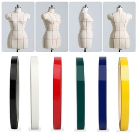 Monochef 6 Pack 3mm 1/8 Inch Width Graphic Whiteboard Self Adhesive Chart Line Tape - Grid Marking, Gridding, Pinstripe for Electrical Art - 108 Feet Long Per Roll