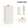 Furnulem White Tall Dresser for Bedroom,Vertical Storage Tower Unit and