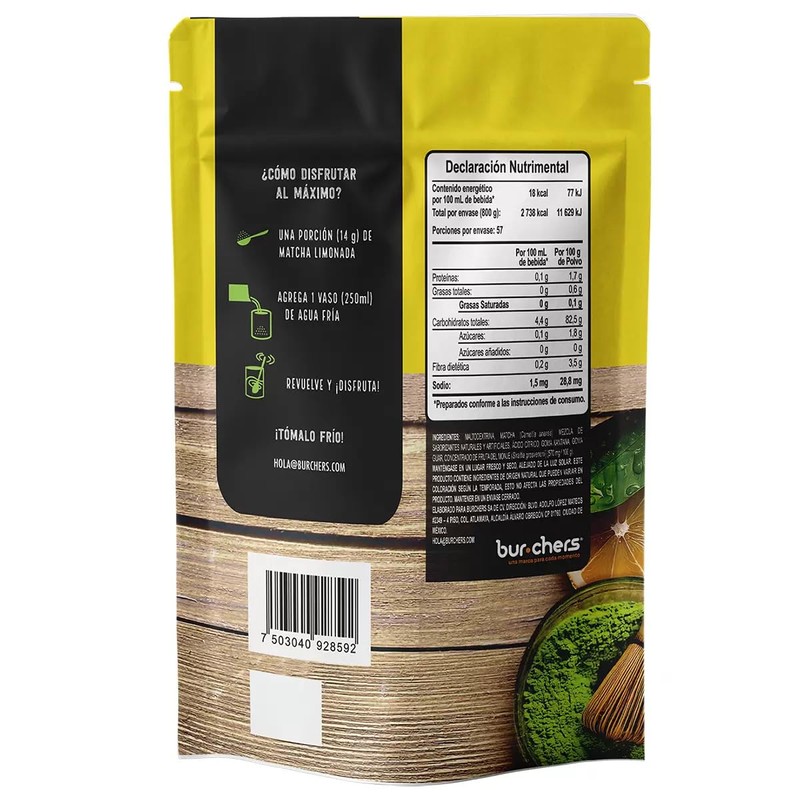 Teisti Matcha Limonada Polvo para Preparar Limonada con Matcha 800