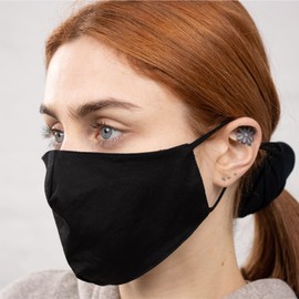Myga Bamboo Plain Black Charcoal Face Covering - Face Mask Protect Cover