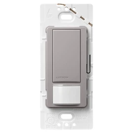 Lutron Maestro Motion Sensor Light Switch Indoor for Bathroom, Garage, Laundry Room, Any Bulbs, Occupancy Vacancy Sensor, Single-Pole, MS-OPS2-GR, Gray