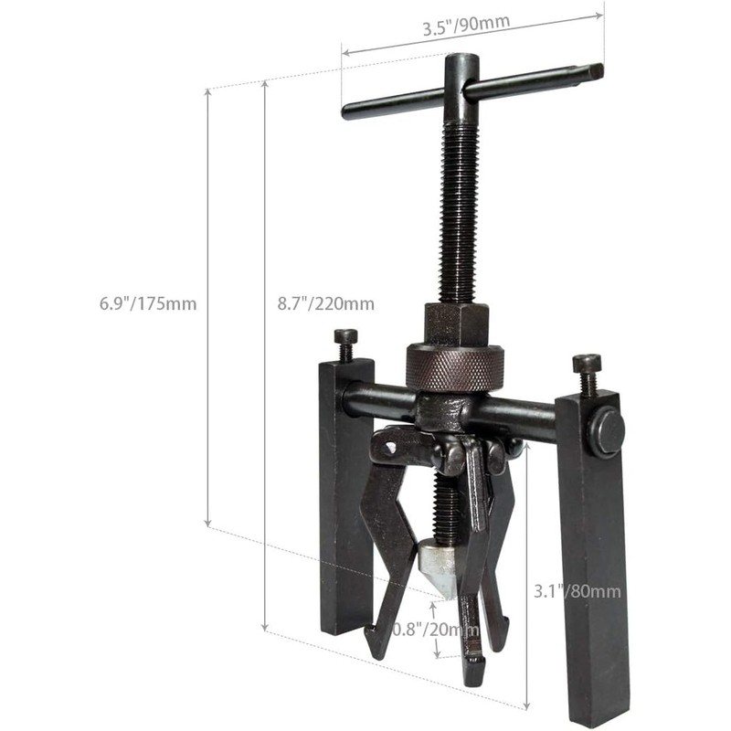 CENWOTL 3 Jaw Inner Bearing Puller Gear Extractor Internal External