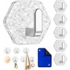 Ganchos Adhesivos Hexagonales Ripple Plateados Pack 5 - Organización Sin
