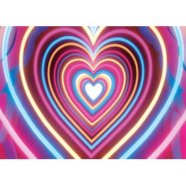 LYRYGS Valentine's Day Photography Backdrop Love Heart Backdrop Valentine's Day Mother's Day Backdrop Party Decorations Banner CA-cp-598 7x5ft
