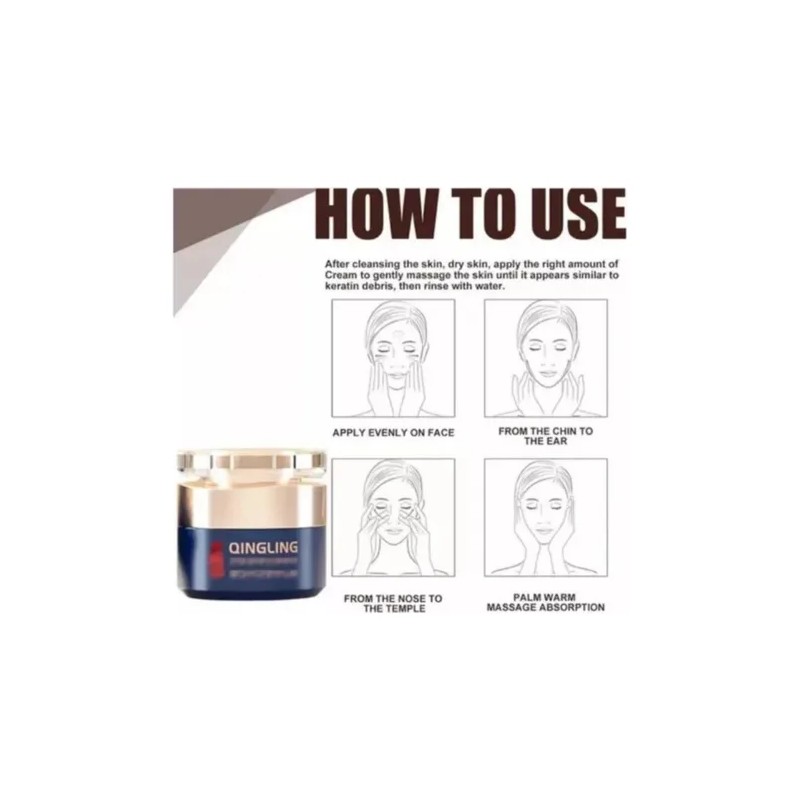 2x Crema Facial Qingling, Reafirmante Y Antipolipeptídico.
