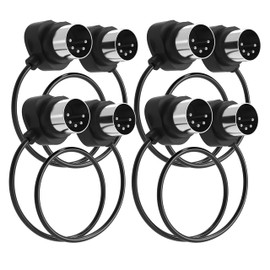FORE 4-Pack 2-Feet/ 60cm 45-Degree Symmetry Angled MIDI Cable with Ultra-Small Plugs for Tight Space, 5-Pin Din MIDI Cable Compatible with MIDI Keyboard/Interface/Guitar Multi Effects 4-Pack 2ft/60cm