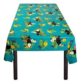 Boland Toucan 52584 Tablecloth 130 x 180 cm Plastic Wipe Clean Tablecloth Decoration Garden Party Summer Birthday
