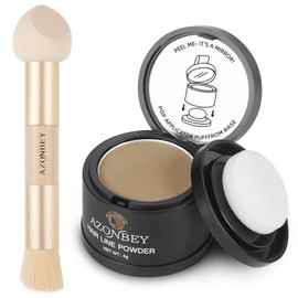 Root Touch Up Sets,Root Touch Up Hair Color,Hairline Powder for Women Cover Up- Hairline Concealer for Thin and Thinning Hair, Water & Sweat Resistant,Contain Azonbey Makeup Brush -Med Blonde