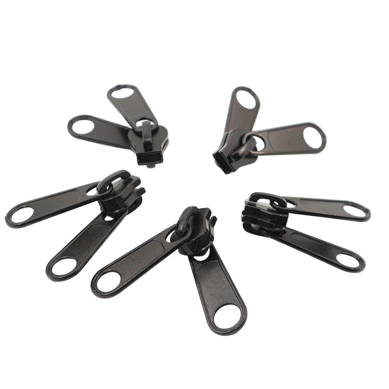 Leekayer 10PCS #10 Black Reversible Pulls for Resin Plastic Zippers