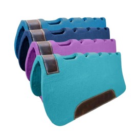 RESISTANCE 31"x32" Handmade Premium Quality Synthetic Felt Cut-Back Pad with Vent Holes Western Cutter Style Saddle Pad for Horse Riding | Available in 1.5" Thickness