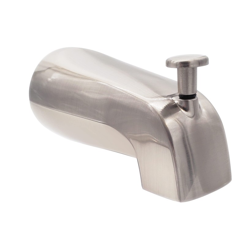 Westbrass E531DUS-07 Universal Fit 5-1/4" Diverter Tub Spout, Zinc, Satin