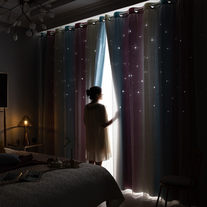 Star Curtains Stars Blackout Curtains for Kids Girls Bedroom Living
