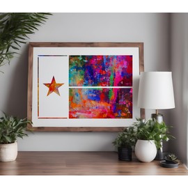 Texas State Flag Stencil Template Reusable for Painting on Walls, Wood, Arts and Crafts (825) - 11 x 17 Inches