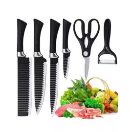 Unbranded 6-Piece Professional Kitchen Knife Set – High Carbon Forged Stainless Steel