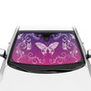 BDK Pink Butterfly Front Windshield Sunshade Accordion Folding Style Auto