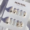 MunNail Snowflake Nail Tips - Lipstick / MunNail 눈꽃송이 네일팁