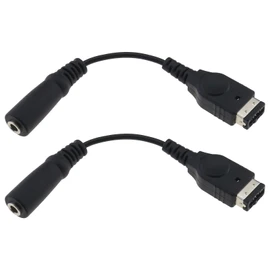 ECSiNG 2 Pack Headphone Adapter Cable Replacement Compatible with Gameboy Advance SP (GBA SP) Console Headphone Jack Adapter Cable Black