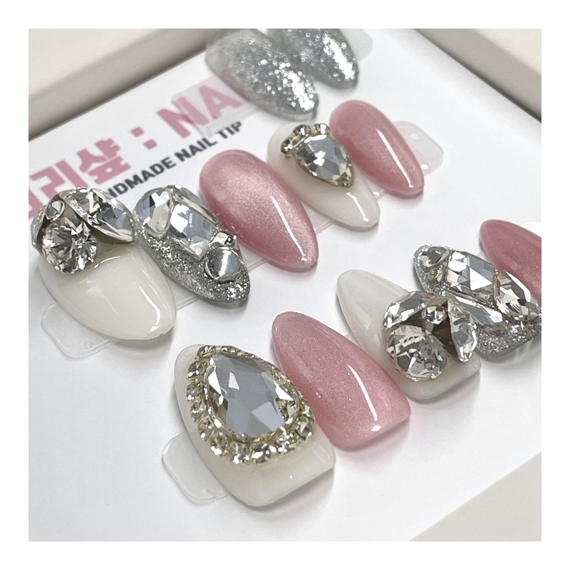 Yuri Yeori Full Stone Handmade Nail Tips - I want