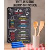 Chalkboard Style Weekly Food Menu Board for Kitchen, 8 inch