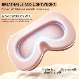 Sleep Mask Travel Case, Compact Lightweight Accessory for Travel and Daily Use - KUMFLOI 3D Blackout Sleep Mask