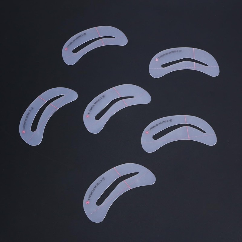 minkissy 6pcs Mold Kit Eyebrow Template Eyebrow Stencil Kit Eyebrow