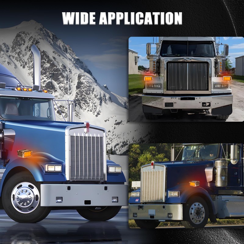 Dual Face Fender Lights for Peterbilt Kenworth Semi Trucks