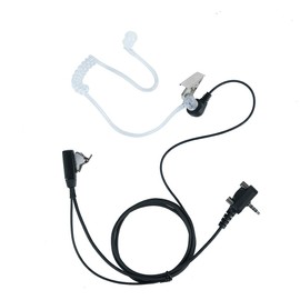 Klykon Vx-261 Earpiece Headset with Mic for Motorola Vertex Standard VX-231 VX-351 Walkie Talkie 2 Way Radio Black