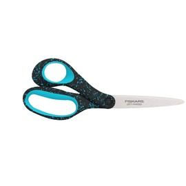 Fiskars 1067869 Scissors for Ages 15-18 Years Left Handed Total Length 20 cm Stainless Steel/Plastic Black/Turquoise Speckles