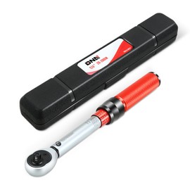 DNA MOTORING 1/4-Inch Drive Click Torque Wrench 20-200 FT.-LB / 2.26-22.6 N.M Torque Wrench for Repairs, Machinery Maintenance Assembly, Sliver/Red, TOOLS-00512