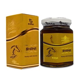 Shana Nawara Alfalfa Honey With Red Ginseng Roots Premium Natural Pure Egyptian Strap Syrup Arab Kosher Halal (1 Pack = 14.11 oz / 400 gm) شانه عسل نوارة البرسيم الحجازى مع جزور الجينسنج الأحمر حلال